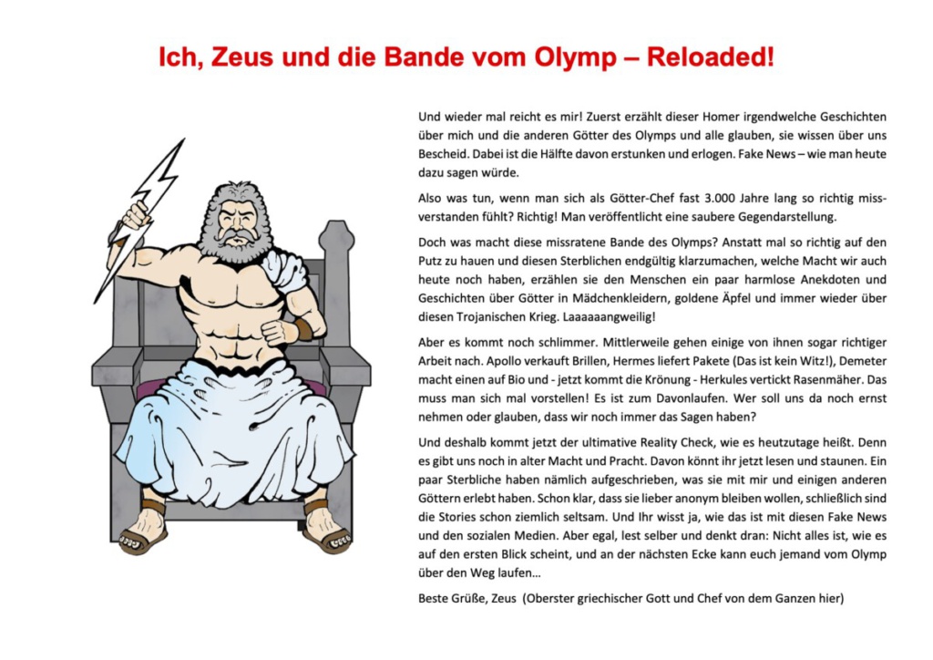 Die Sage Von Zeus Und Europa Zusammenfassung Zeus, die Bande vom Olymp und die Klasse 6b – Das Guckloch